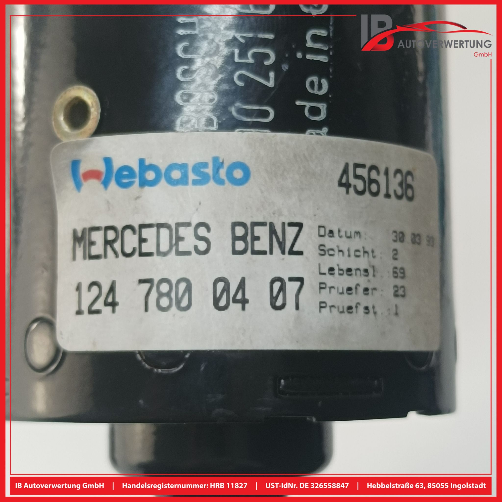 Schiebedach MotorMERCEDES-BENZ E-KLASSE W124